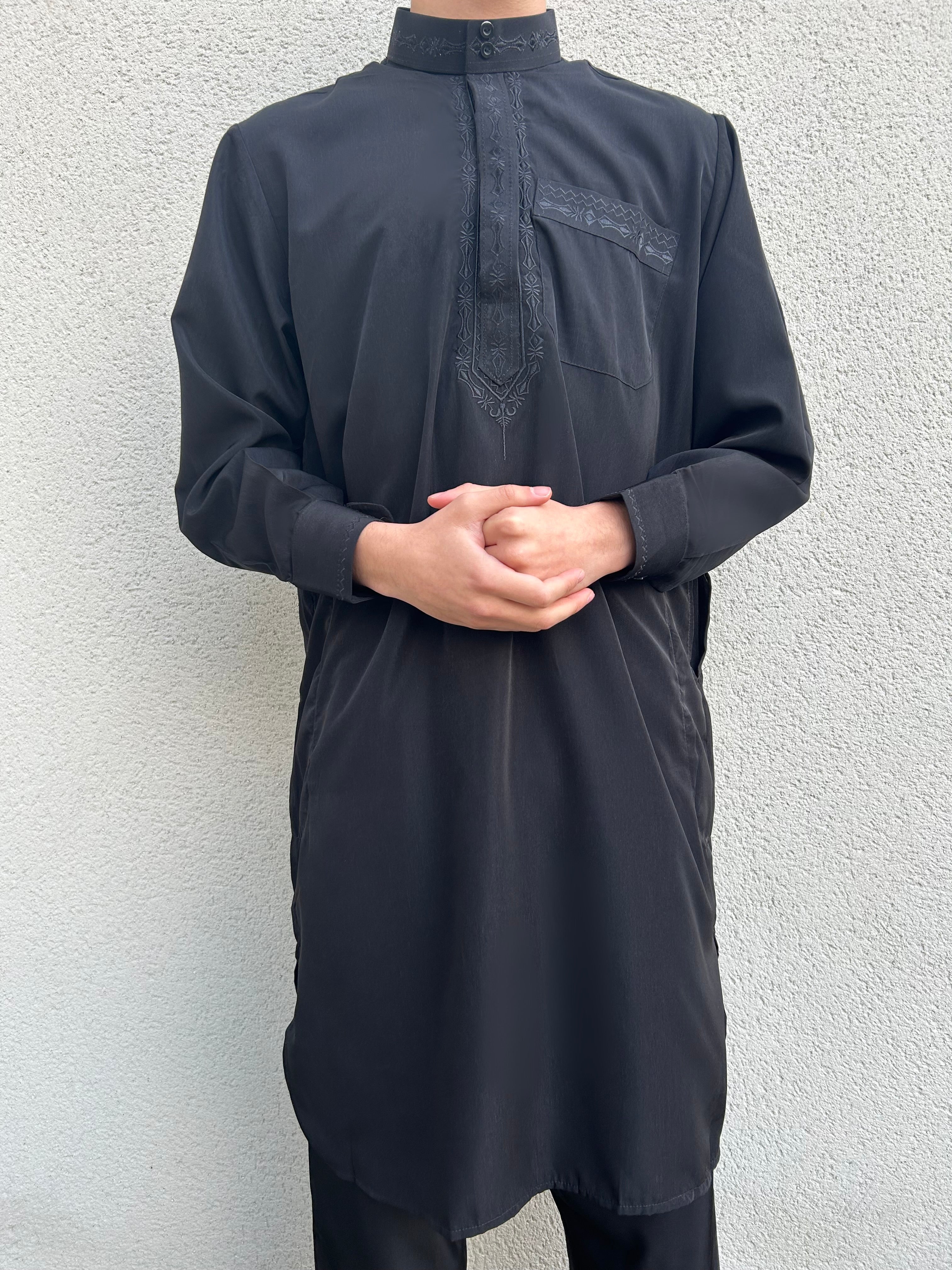 Qamis Pakistanais Noir