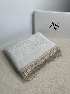 Tapis de Prière Épais Blanc Personnalisable